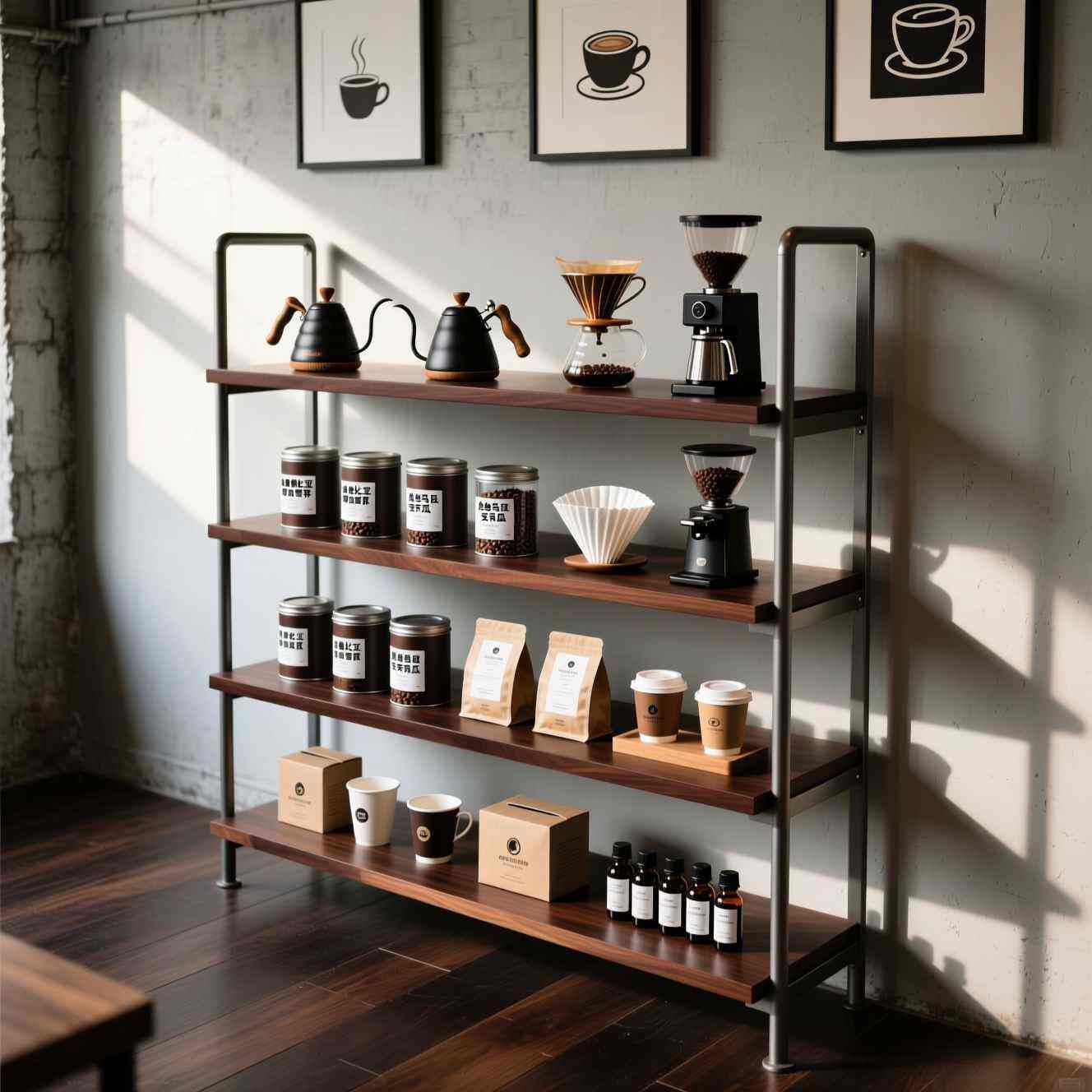 coffee mug display shelf