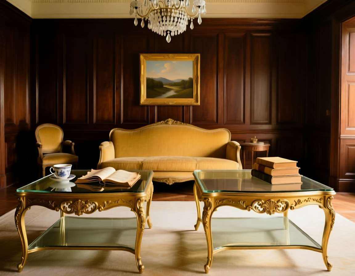 glass display top coffee table