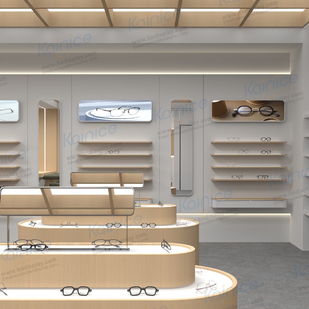 Glasses Retail Wall Fixtures Shelving Display Racks for Retail Store