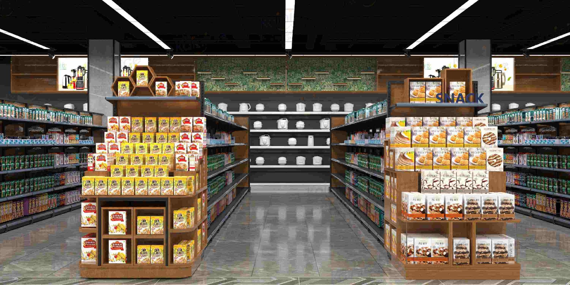 fixtures in a retail store