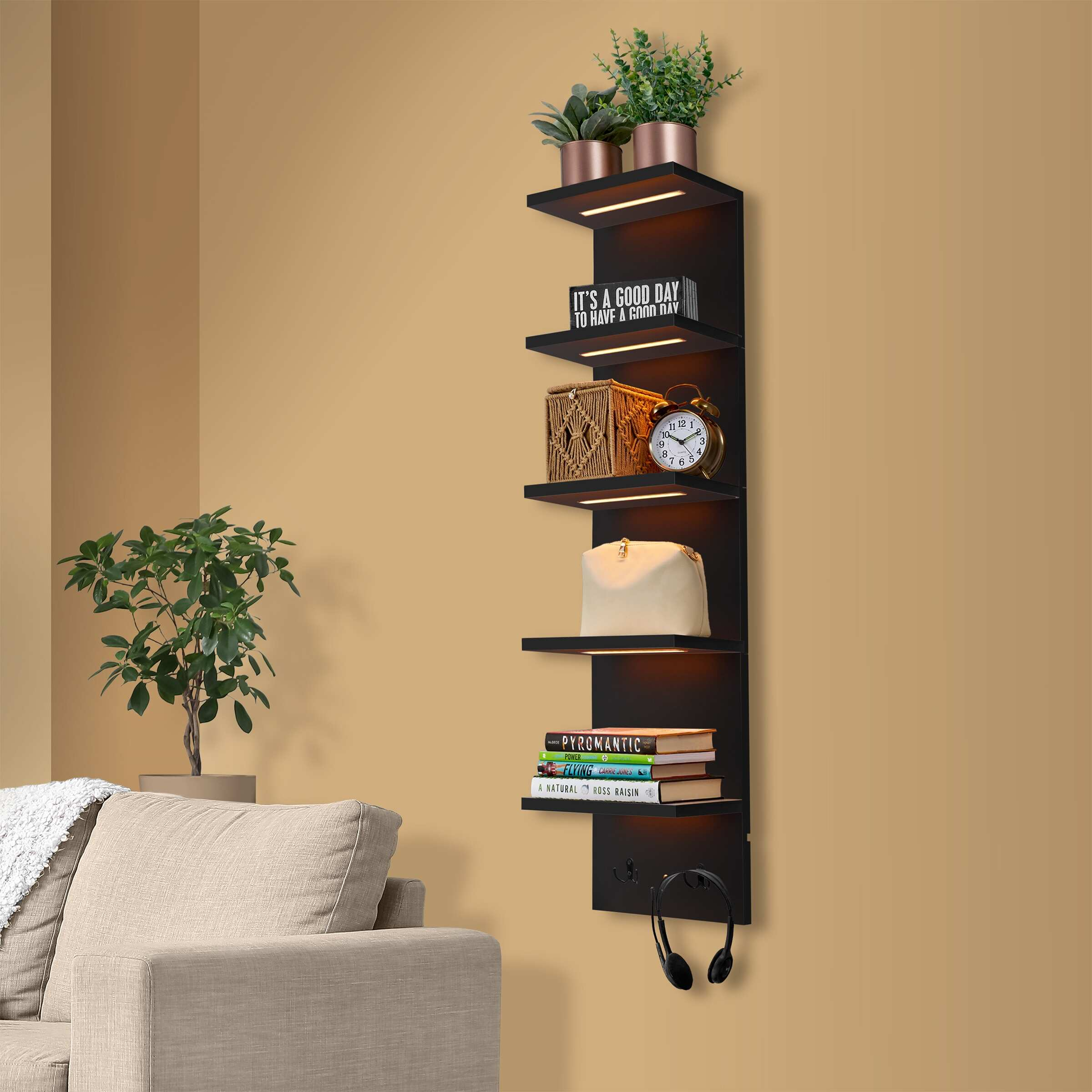 Wall-mounted Display Shelf